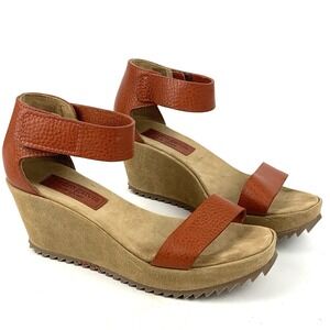 Pedro Garcia Fidelia Wedge Sandals Pump 3" Heel MADE IN SPAIN Size EU 39 (US 9)